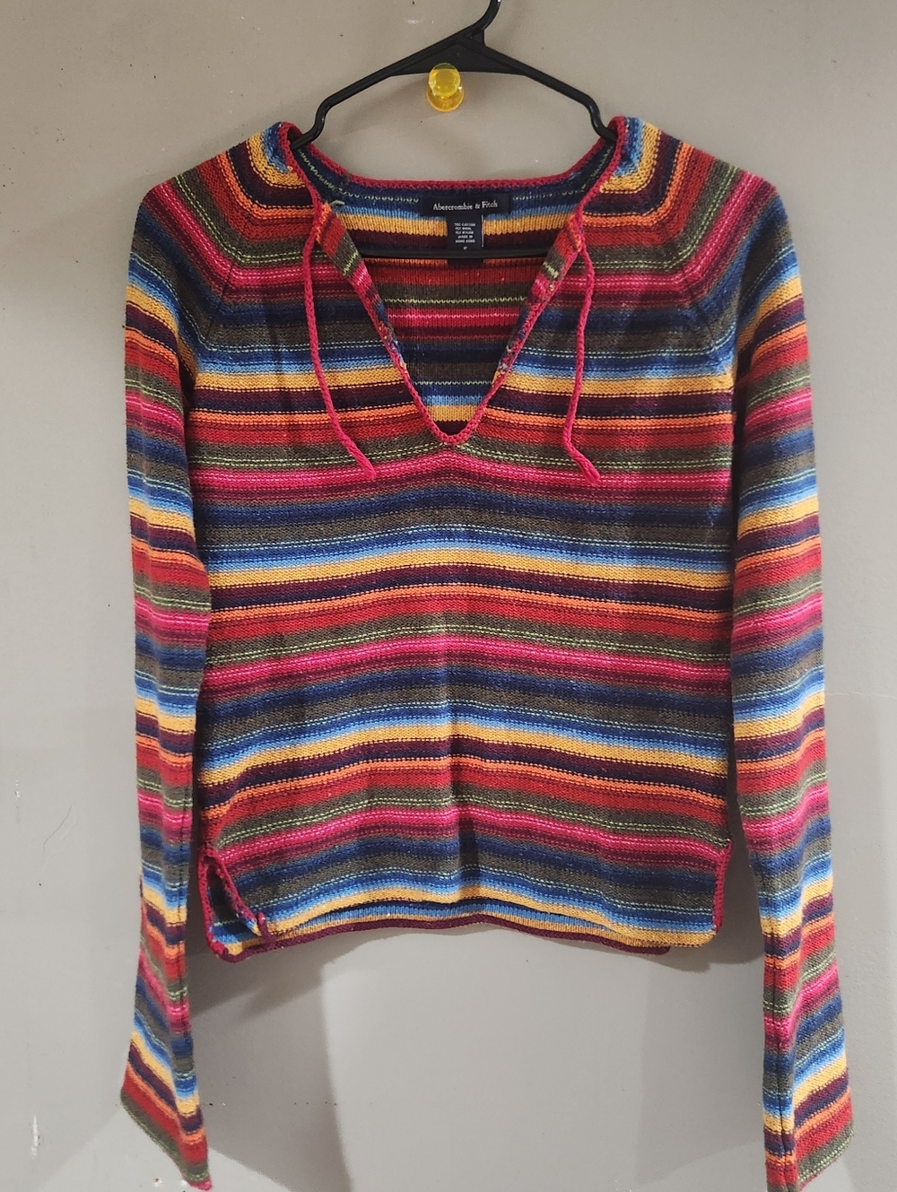 Vintage Colorful Striped Abercrombie Sweater Sz Small